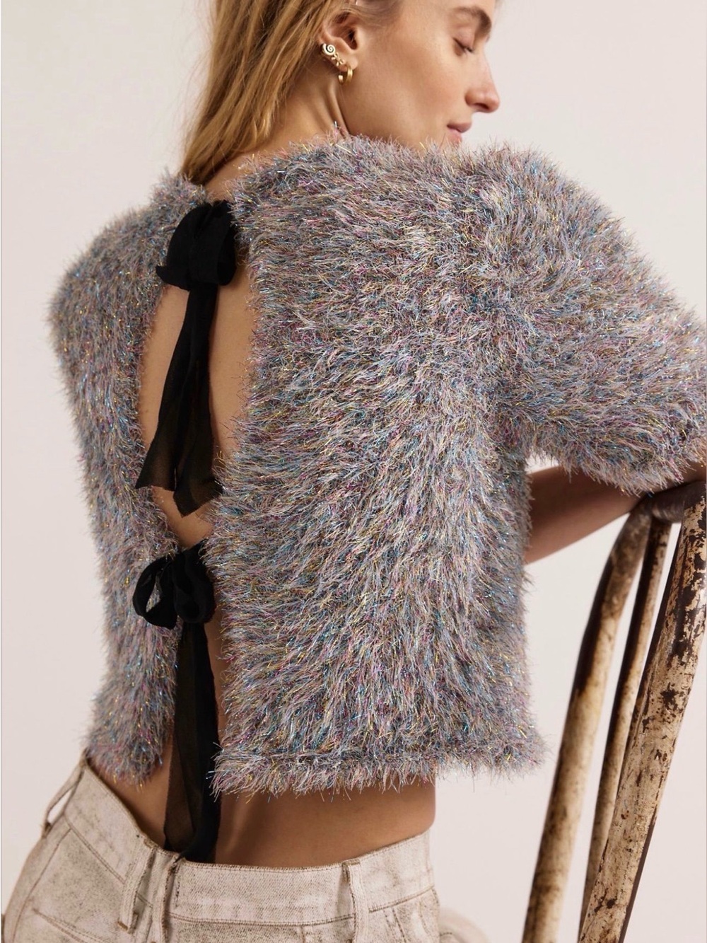 NWT FREE PEOPLE $128 retail NWT Shine On Knit sweater